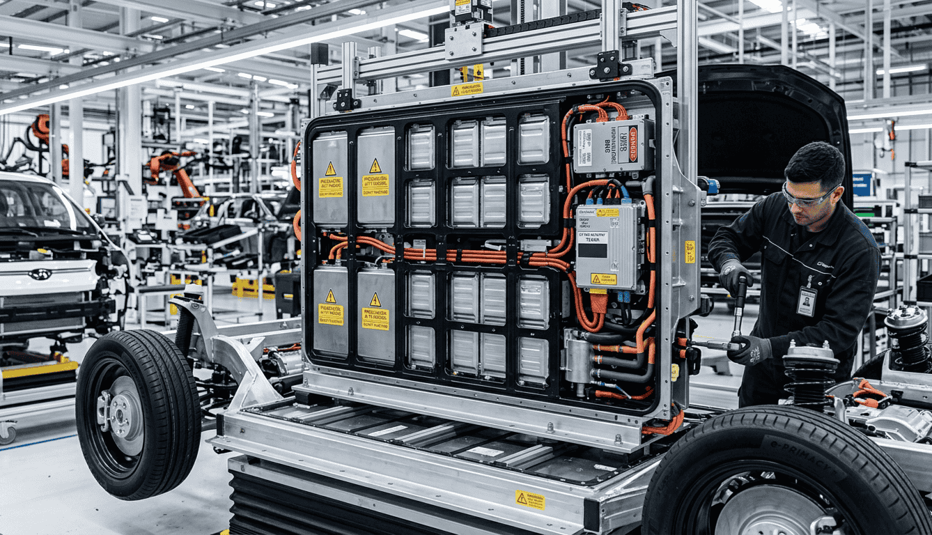 Batería semisólida MG SolidCore para el MG4 Urban EV mostrando su tecnología avanzada