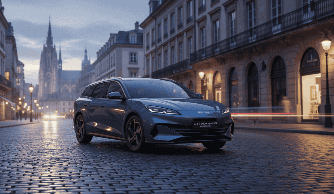 BYD SEAL 6 DMI 2025 - Vista frontal mostrando su diseño deportivo