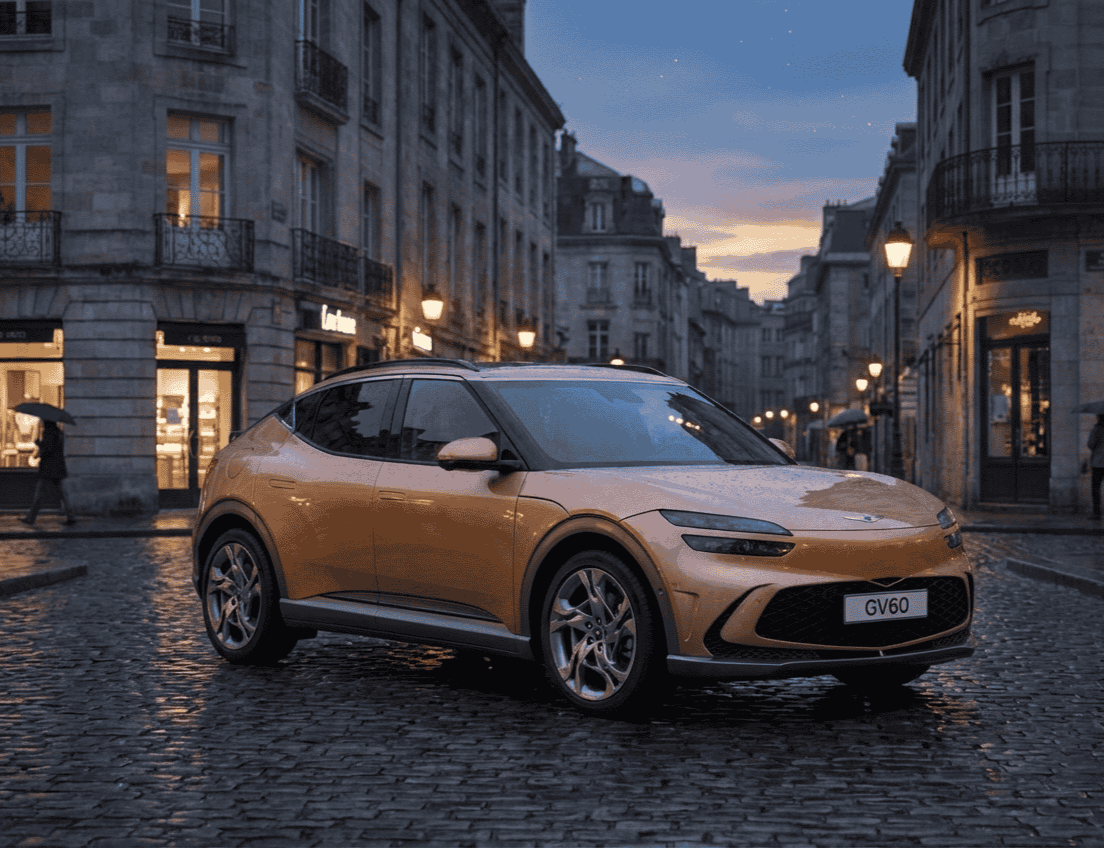 Modelo eléctrico de la gama Genesis mostrando acabados premium y diseño distintivo