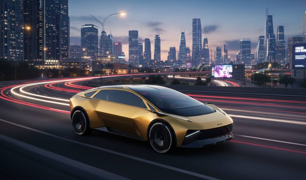 Kia Vision Meta Turismo Concept - coche eléctrico futurista con diseño inspirado en videojuegos y líneas aerodinámicas