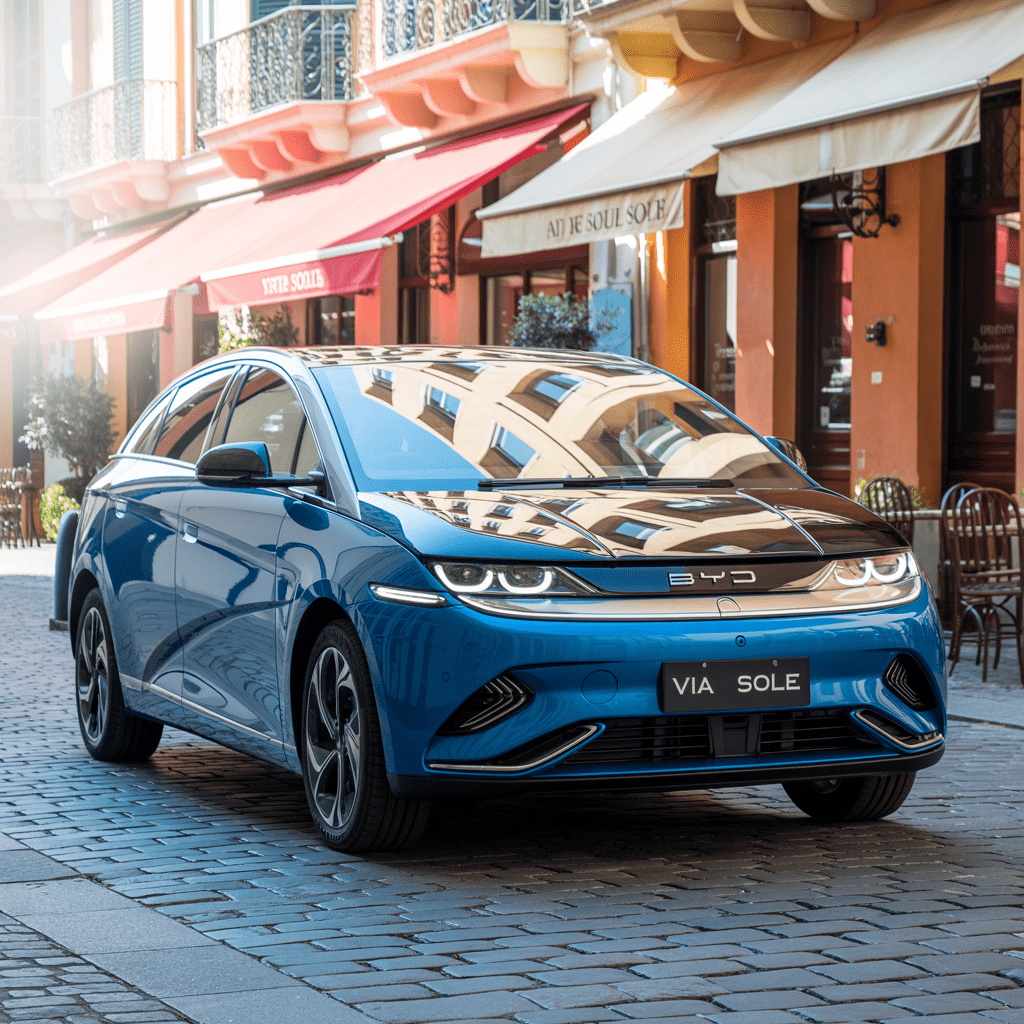 BYD Dolphin - Coche eléctrico chino barato con diseño atractivo y batería Blade Battery