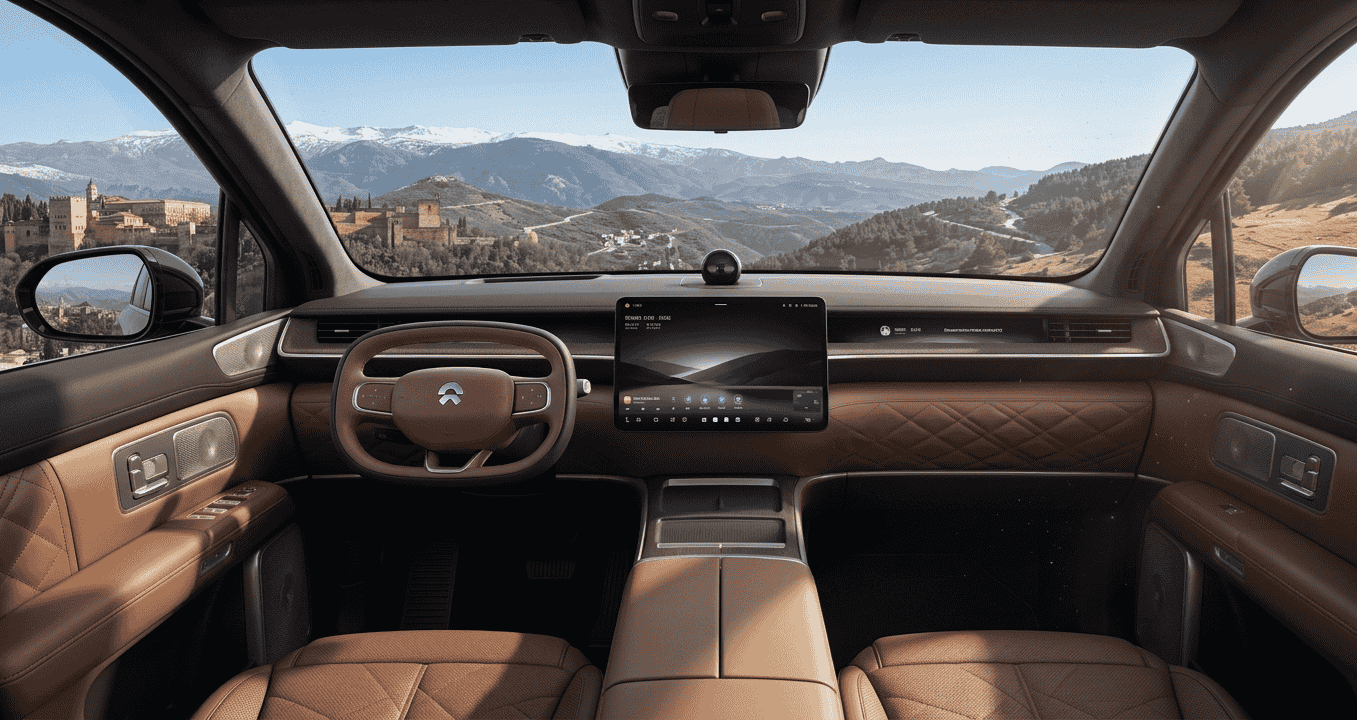 Interior del NIO ES9 con seis plazas individuales, asientos de masaje y sistema de sonido de 47 altavoces