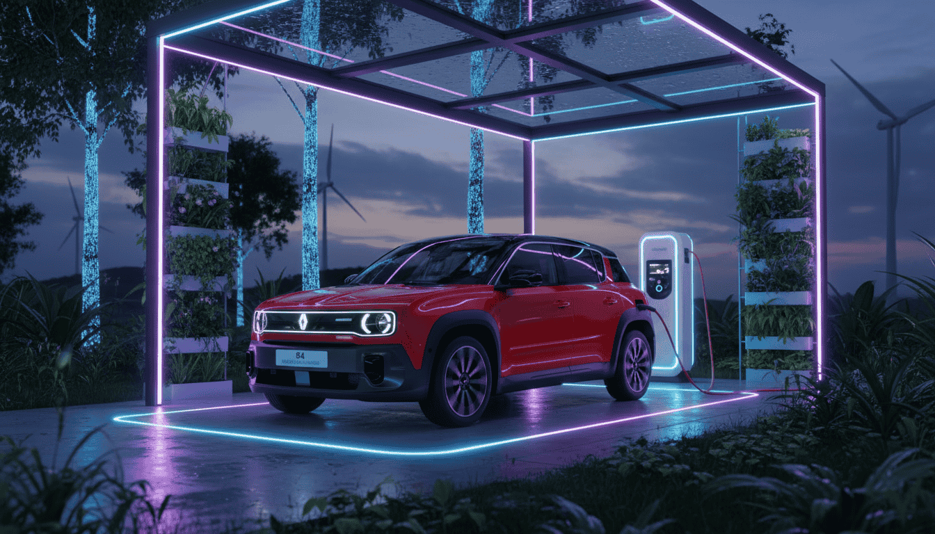 Renault 4 eléctrico cargando - Sistema de carga del nuevo modelo eléctrico francés