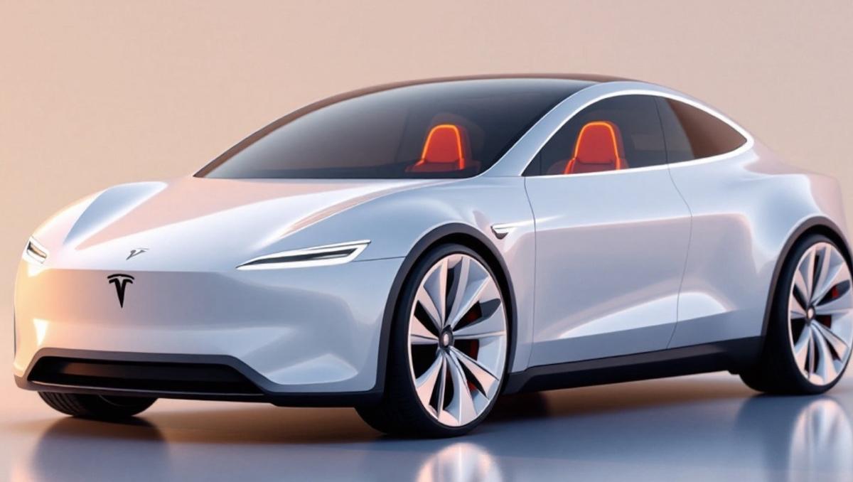 Tesla Model 2 render del esperado eléctrico asequible de Tesla