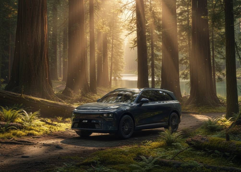 XPeng G9 2026 SUV eléctrico premium con arquitectura 800V mostrando su diseño exterior elegante