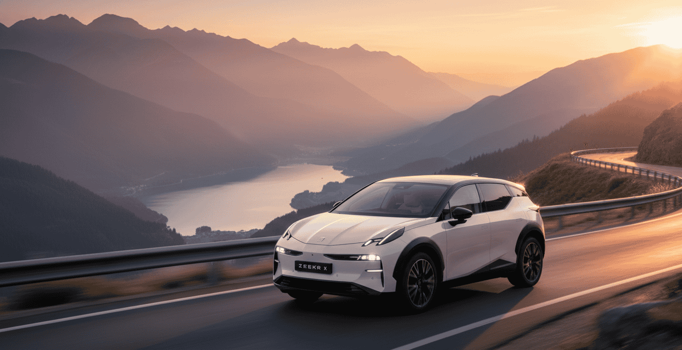 Zeekr X - Vista frontal mostrando su diseño compacto y moderno